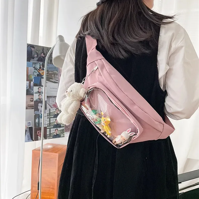 Mini Ita Chest Bag Crossbody All Match Canvas Waist Bags For Women Simple Fashion Trendy Transparent Chest Pack
Mini Ita Chest Bag Crossbody All Match Canvas Waist Bags For Women Simple Fashion Trendy Transparent Chest Pack