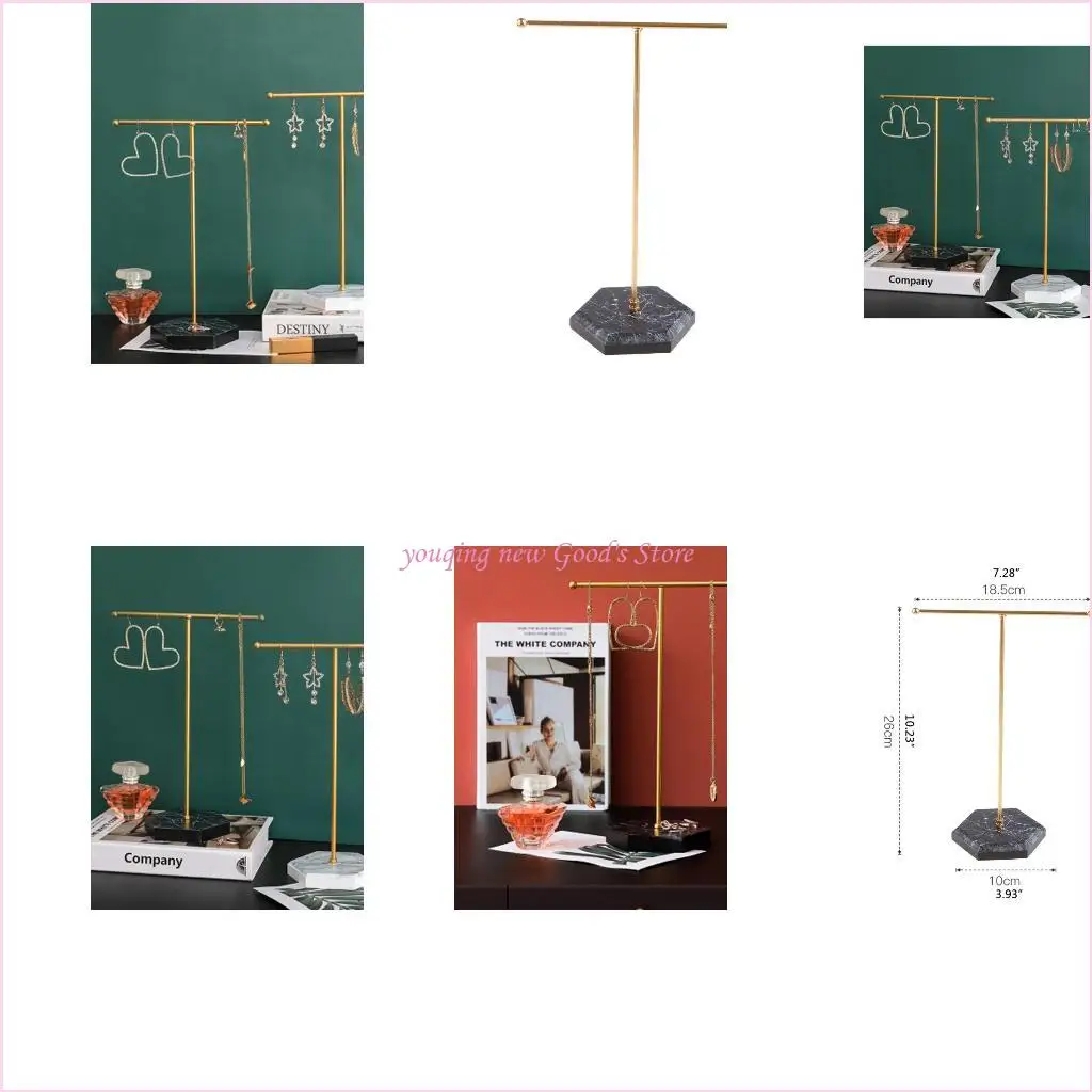 57qa Т-образная ювелирная подставка дисплея Мраморная металлическая стойка для подвесного ожерелья 
57qa Т-образная ювелирная подставка дисплея Мраморная металлическая стойка для подвесного ожерелья