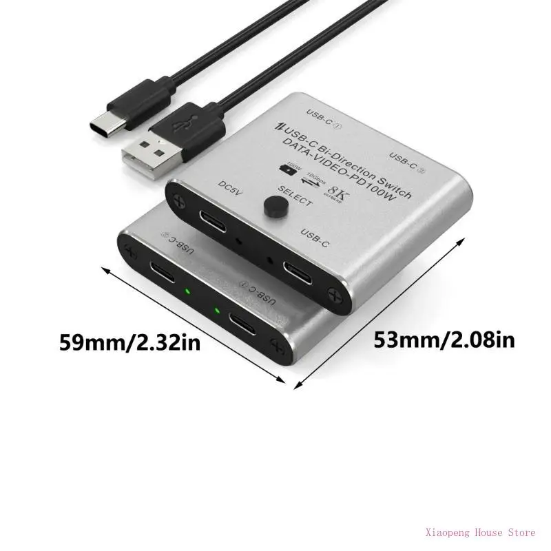 Двунаправленный USB C Splitter Splitter для 2 Monitors Поддерживает зарядку PD100W высокую скорость передачи данных 10 Гбит / с
Двунаправленный USB C Splitter Splitter для 2 Monitors Поддерживает зарядку PD100W высокую скорость передачи данных 10 Гбит / с