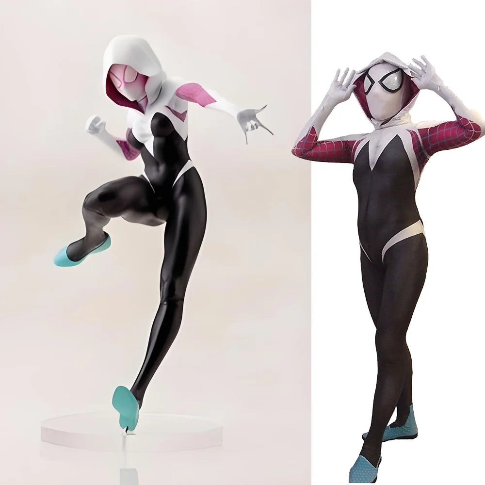 Spider Woman Cosplay Gwen Stacy Superhero Costume 3D Printed Hooded Zentai Outfits Gwen Stacy Spandex Bodysuit Halloween Woman 
Spider Woman Cosplay Gwen Stacy Superhero Costume 3D Printed Hooded Zentai Outfits Gwen Stacy Spandex Bodysuit Halloween Woman