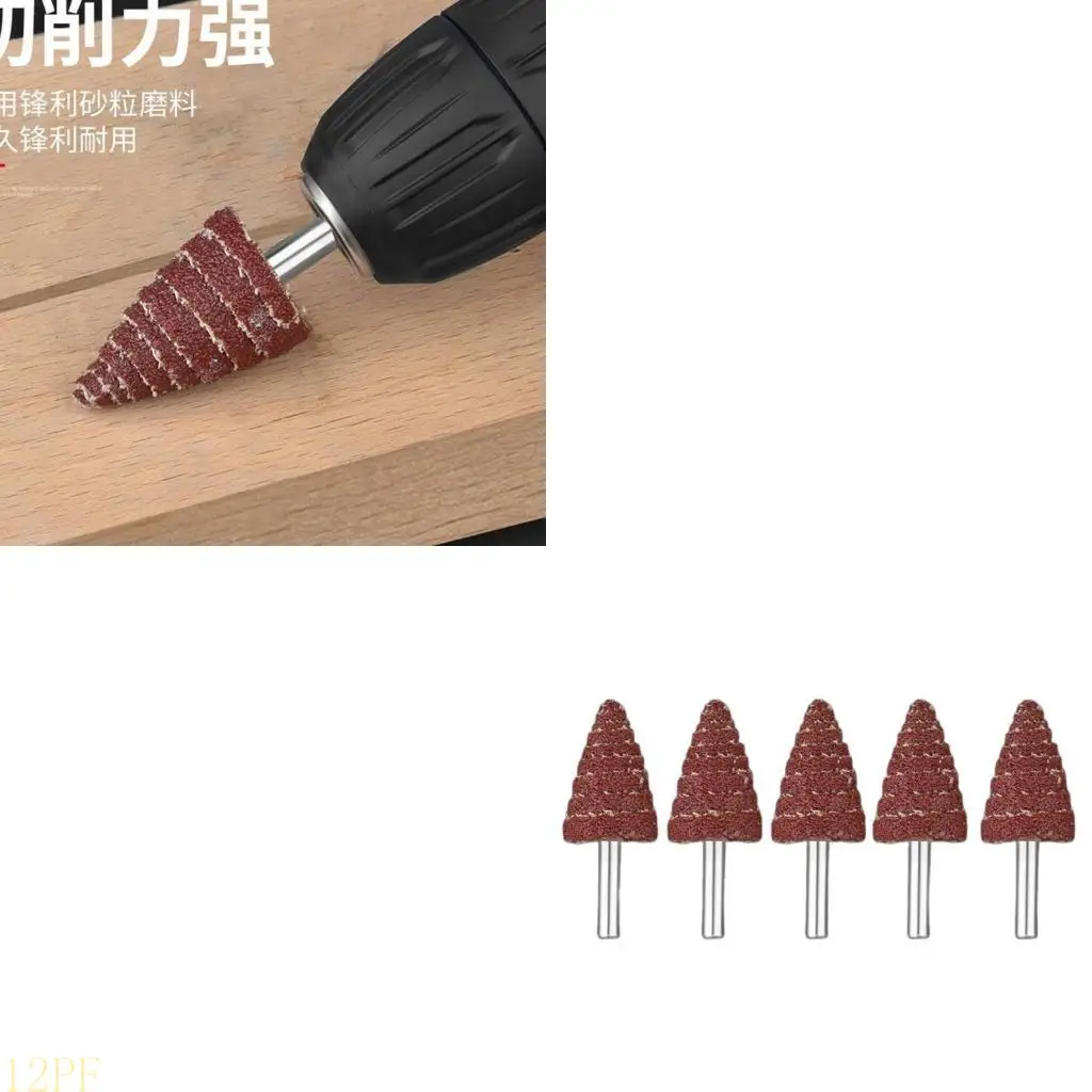 12PF Professional 5Pcs Cone Sandpaper Deburring Flap Wheel High Efficiency Rotary Head for Precise Grinding Polishing
12PF Professional 5Pcs Cone Sandpaper Deburring Flap Wheel High Efficiency Rotary Head for Precise Grinding Polishing