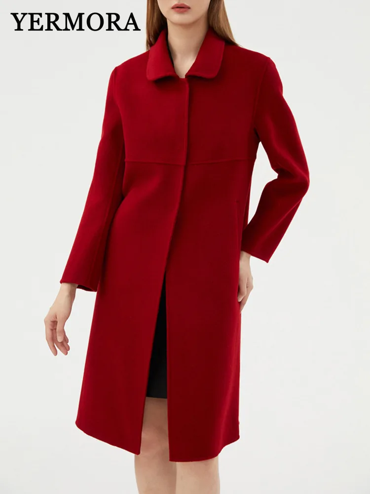 YERMORA, осенне-зимнее новое красное короткое шерстяное пальто с пряжкой для женщин, свободное пальто с длинными рукавами и лацканами, модное пальто 2023 года, новинка
YERMORA, осенне-зимнее новое красное короткое шерстяное пальто с пряжкой для женщин, свободное пальто с длинными рукавами и лацканами, модное пальто 2023 года, новинка
