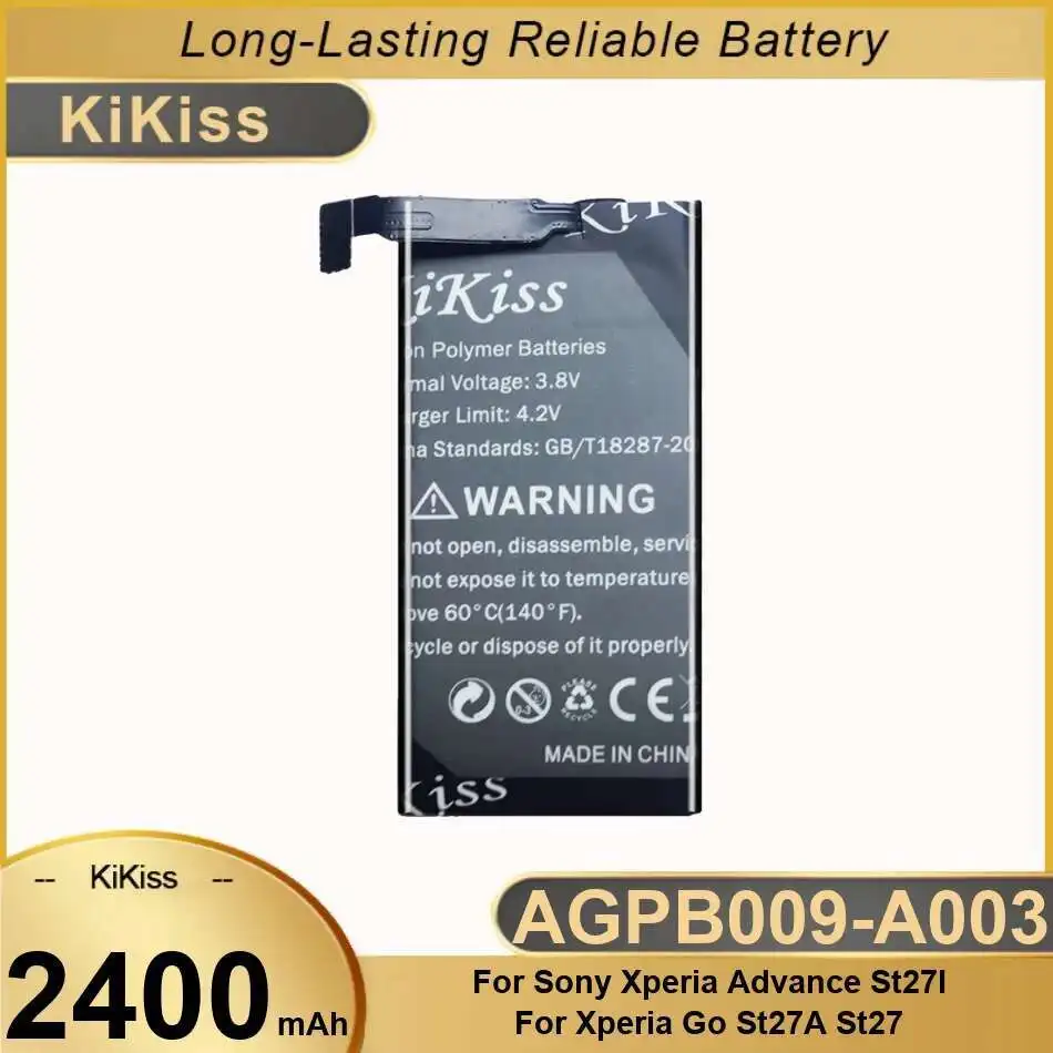 High-Capacity Mobile Phone Battery Stable 2400Mah AGPB009-A003 For Sony Xperia Advance St27i GO St27a St27
High-Capacity Mobile Phone Battery Stable 2400Mah AGPB009-A003 For Sony Xperia Advance St27i GO St27a St27