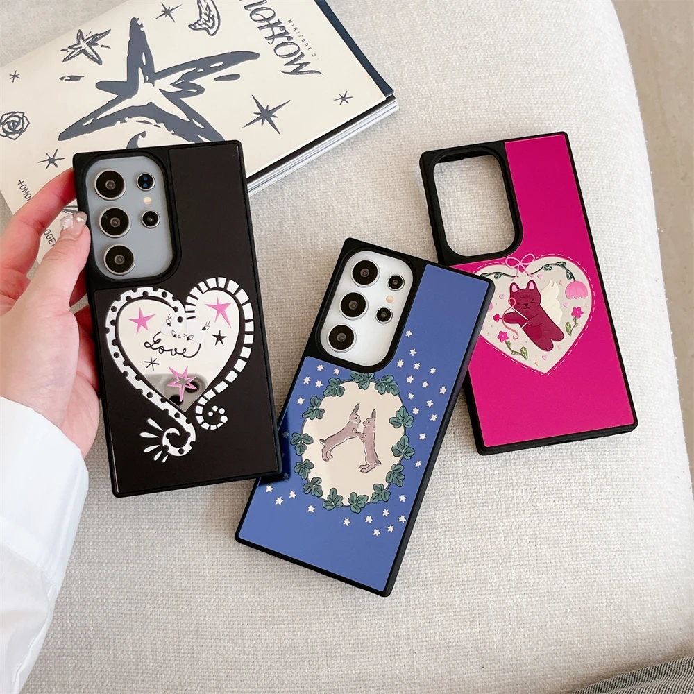 For Samsung S25 S24 S23 Ultra Cupid Cat Heart Bunny Pattern Case Galaxy S23 S24 S25 Plus Hard Back Shockproof Mirror Case
For Samsung S25 S24 S23 Ultra Cupid Cat Heart Bunny Pattern Case Galaxy S23 S24 S25 Plus Hard Back Shockproof Mirror Case