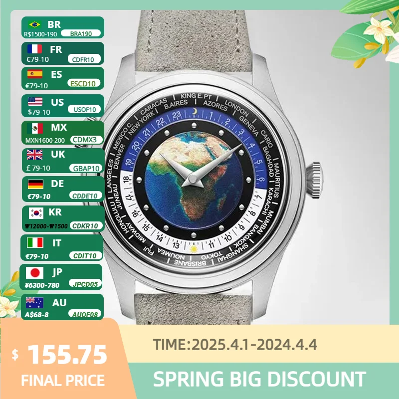 Merkur Dual Crown World Time Enamel Dial Watch Retro Manual Mechanical Watch Men Date Window Watch Vintage 38mm
Merkur Dual Crown World Time Enamel Dial Watch Retro Manual Mechanical Watch Men Date Window Watch Vintage 38mm