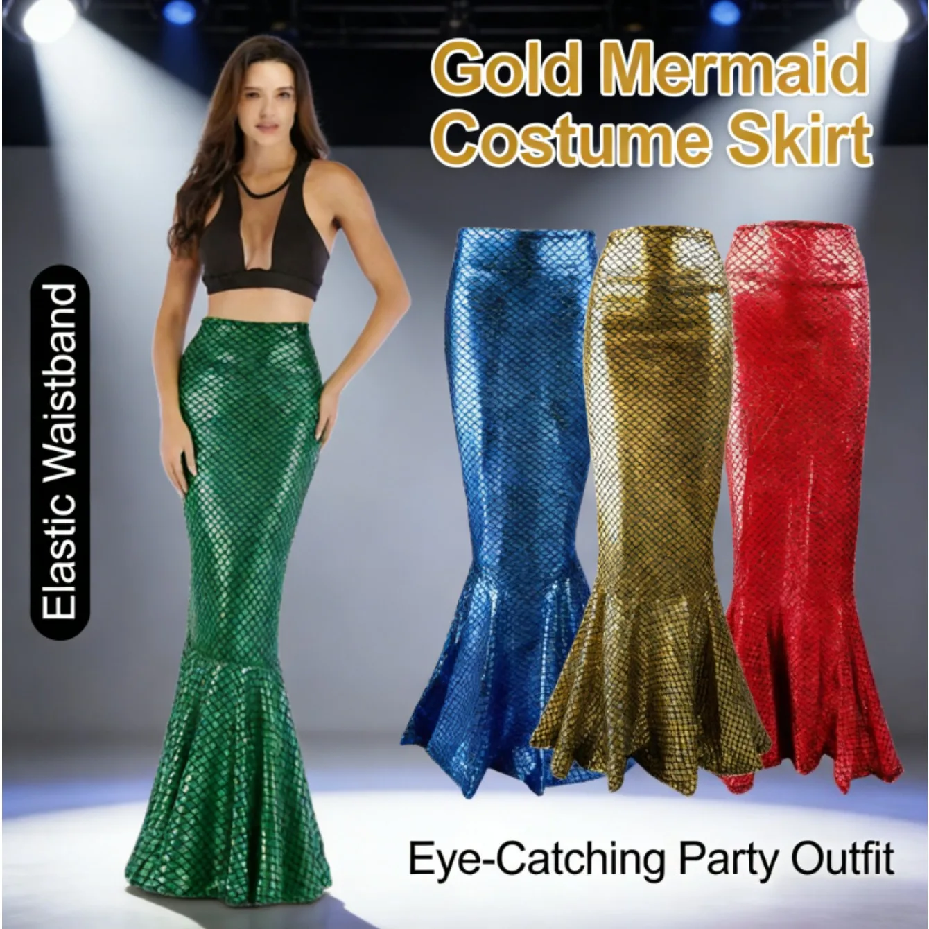 Блестящая юбка-русалка с эффектом чешуи — костюм-русалка с блестками, эластичная юбка для вечеринок или мероприятий на подводную тематику
Блестящая юбка-русалка с эффектом чешуи — костюм-русалка с блестками, эластичная юбка для вечеринок или мероприятий на подводную тематику