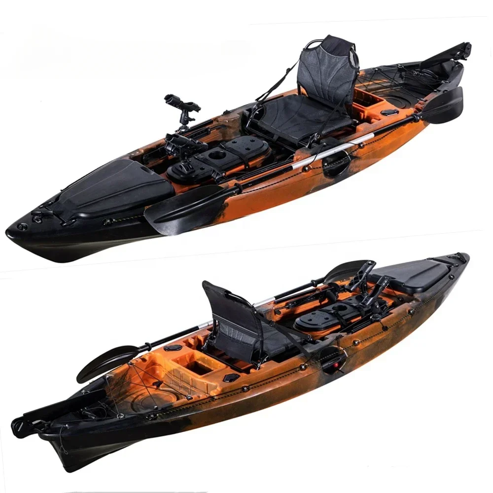 10ft Single Fishing Kayak Plastic Canoe Fin Pedal Pro Angler Rowing Boat
10ft Single Fishing Kayak Plastic Canoe Fin Pedal Pro Angler Rowing Boat