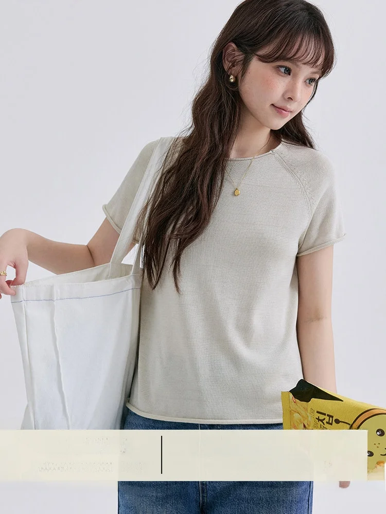 AMUU Original Basic Style Short Sleeve Women's Knitted Top Pure Color Summer New Arrival Korean Style Loose Fit round Neck
AMUU Original Basic Style Short Sleeve Women's Knitted Top Pure Color Summer New Arrival Korean Style Loose Fit round Neck