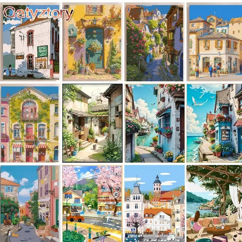 GATYZTORY Frame DIY Painting By Numbers Town Landscape Coloring By Numbers Acrylic Canvas Wall Art Picture Home Decors 60x75cm
GATYZTORY Frame DIY Painting By Numbers Town Landscape Coloring By Numbers Acrylic Canvas Wall Art Picture Home Decors 60x75cm
