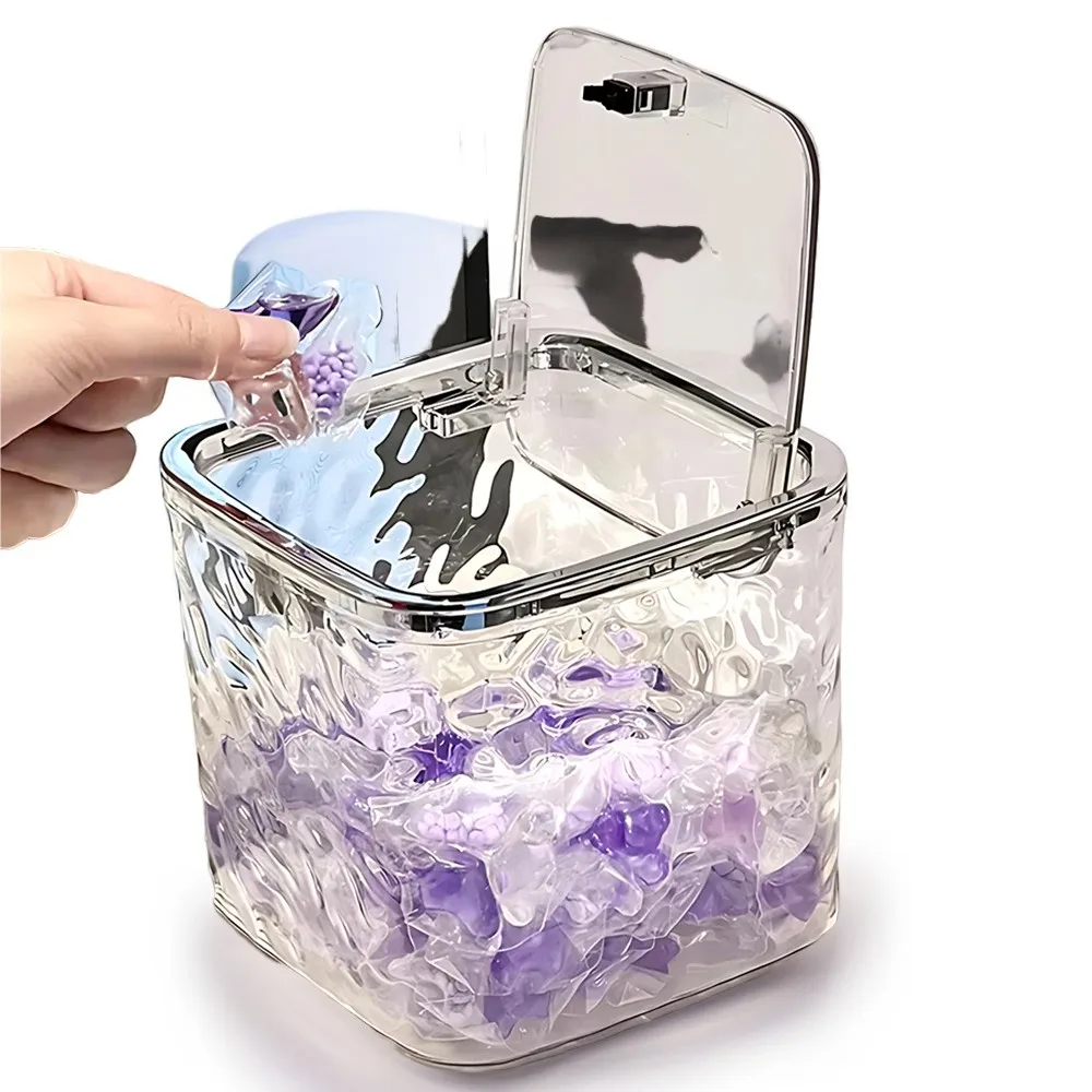 Laundry Powder Container Laundry Pods Organizer Washing Capsules Holder Cotton Swab Organization with Lid Desktop Storage Box
Laundry Powder Container Laundry Pods Organizer Washing Capsules Holder Cotton Swab Organization with Lid Desktop Storage Box