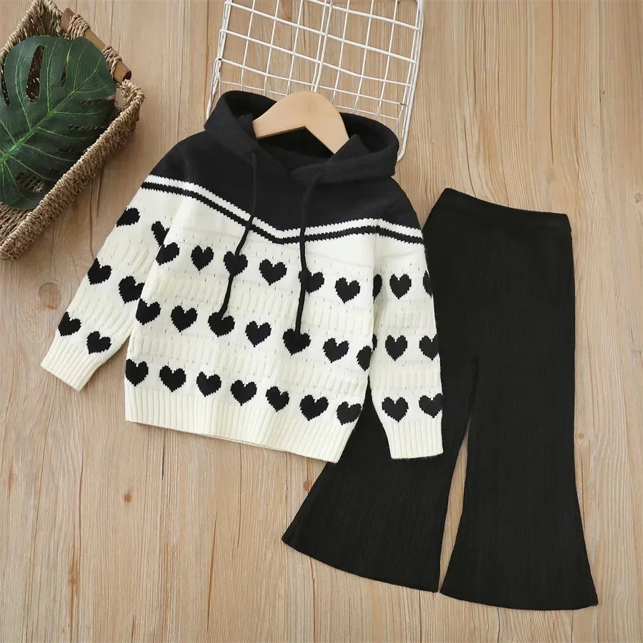 Toddler Two-piece Girls' Sweater Set 2024 Autumn and Winter New Children's Knitted Hoody Shirt Pants Set
Toddler Two-piece Girls' Sweater Set 2024 Autumn and Winter New Children's Knitted Hoody Shirt Pants Set