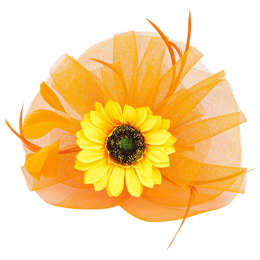 Sunflower Fascinator Headband Mesh Yarn Flower Elegant Party Wedding Tea Headpiece Fashion Hair Accessory for Women
Sunflower Fascinator Headband Mesh Yarn Flower Elegant Party Wedding Tea Headpiece Fashion Hair Accessory for Women