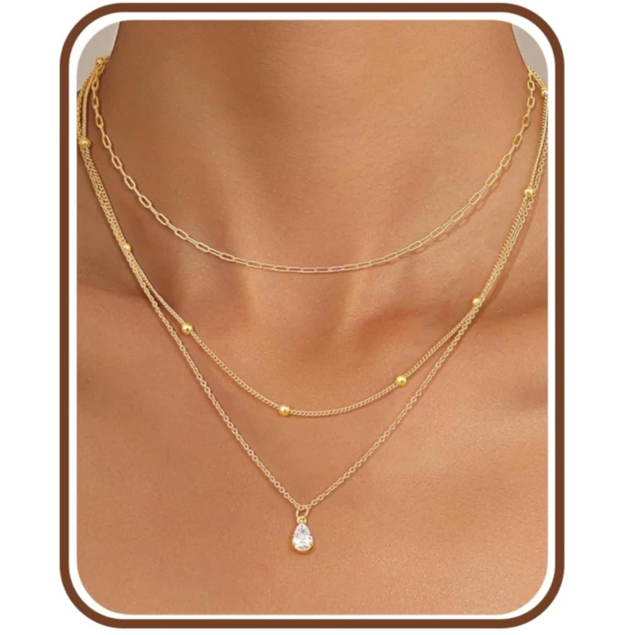 Bobisty Layered Gold Plated Necklace for Women 14K Gold Plated Pendant Necklace Set Necklace Satck Dainty Chain Trendy Jewelry
Bobisty Layered Gold Plated Necklace for Women 14K Gold Plated Pendant Necklace Set Necklace Satck Dainty Chain Trendy Jewelry