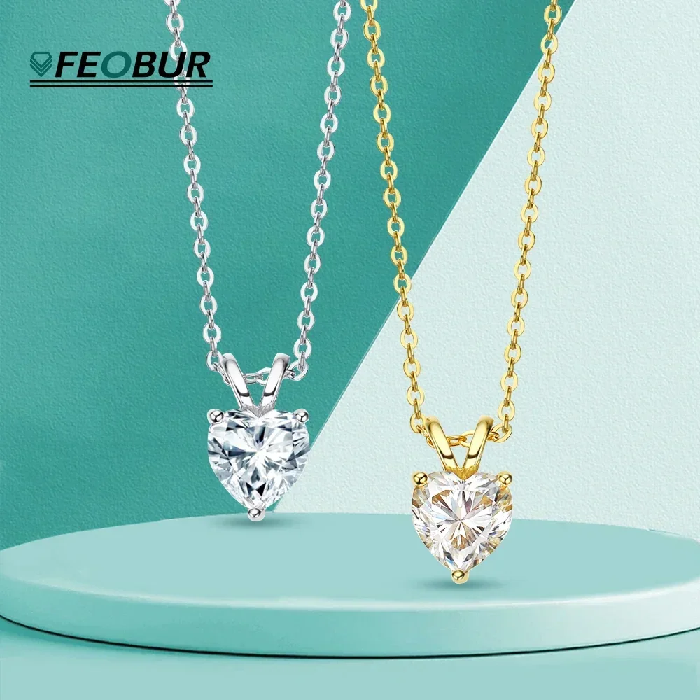 GRA Certified 1 Carat Heart Moissanite Pendant Necklace for Women Classic 925 Sterling Silver Necklaces Wedding Party Jewelry
GRA Certified 1 Carat Heart Moissanite Pendant Necklace for Women Classic 925 Sterling Silver Necklaces Wedding Party Jewelry