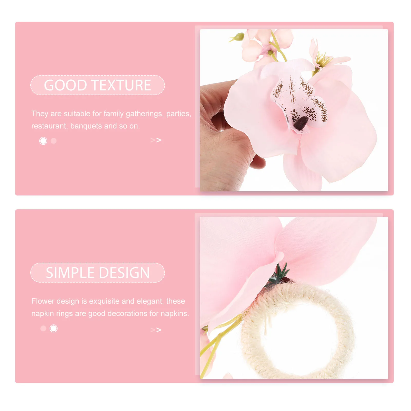 4Pcs Napkin Rings Artificial Flower Decorative Napkin Buckles Floral Buckles Dining Table Decors Elegant Wedding Party
4Pcs Napkin Rings Artificial Flower Decorative Napkin Buckles Floral Buckles Dining Table Decors Elegant Wedding Party