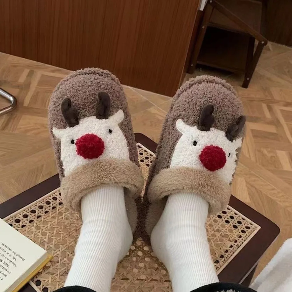 Couple Shoes Elk Christmas Plush Slippers Anti Slip Fluffy Winter Indoor Slippers Bedroom Warm Home Slippers Women Indoor
Couple Shoes Elk Christmas Plush Slippers Anti Slip Fluffy Winter Indoor Slippers Bedroom Warm Home Slippers Women Indoor