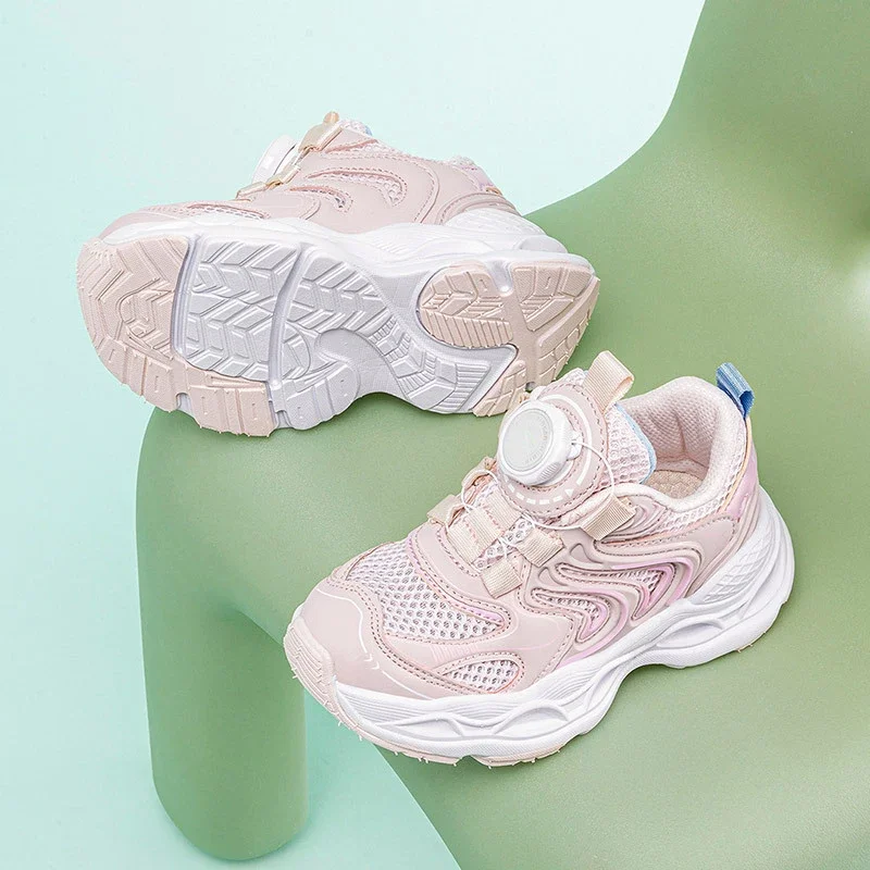 Spring Children's Sports Shoes Breathable Mesh Rotating Buckle Girls' Casual Sneakers Lightweight Soft Soled Kid's Running Shoes
Spring Children's Sports Shoes Breathable Mesh Rotating Buckle Girls' Casual Sneakers Lightweight Soft Soled Kid's Running Shoes