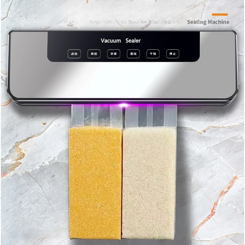 Vacuum Food Sealers Household Fully Automatic Kitchen Small Plastic Sealing Preservation Machine Food Purple Light Sterilization
Vacuum Food Sealers Household Fully Automatic Kitchen Small Plastic Sealing Preservation Machine Food Purple Light Sterilization