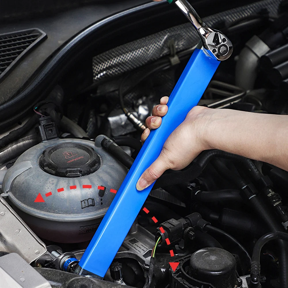 39cm Compact Offset Extension Wrench with 4 Adapters Dual-purpose Wrench Socket Wrench Tool Automotive Hand Tool Supplies
39cm Compact Offset Extension Wrench with 4 Adapters Dual-purpose Wrench Socket Wrench Tool Automotive Hand Tool Supplies