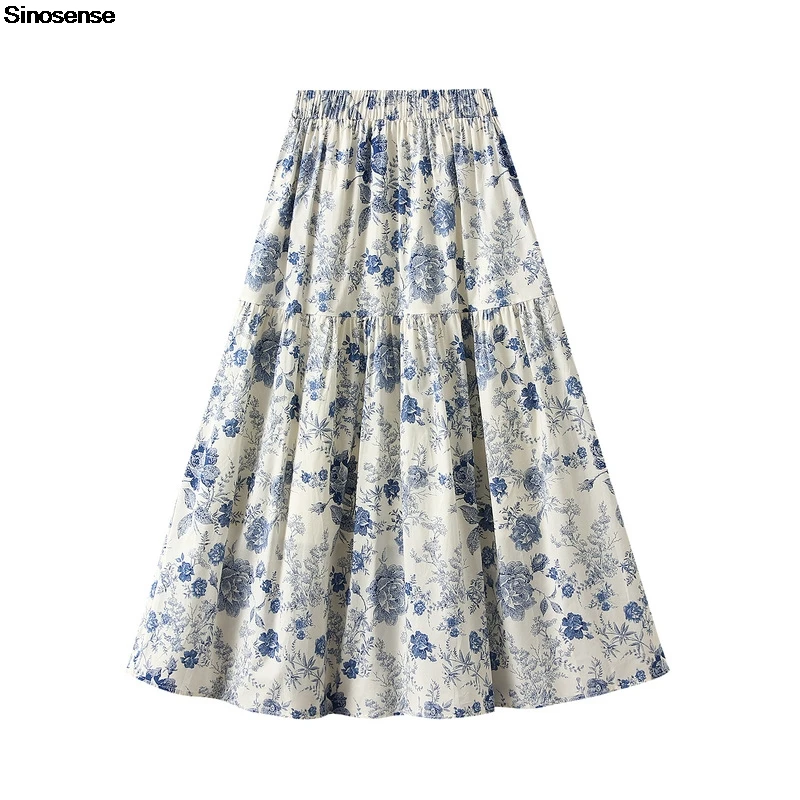 Women Floral Print Pleated Skirt Elastic Waist Pocket A-Line Midi Length Skirt Casual Daily Work Party Dating Summer Skirts
Women Floral Print Pleated Skirt Elastic Waist Pocket A-Line Midi Length Skirt Casual Daily Work Party Dating Summer Skirts