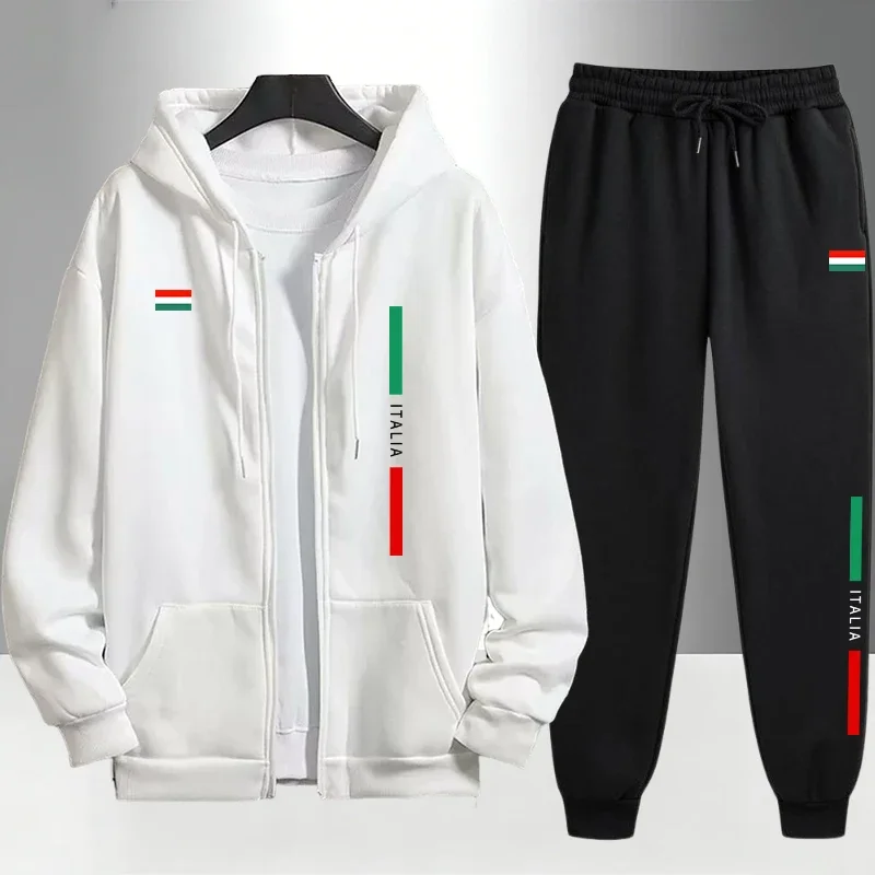 Autumn Winter Daily Casual Sports Hoodies Outfit Urban Trendy Tracksuits Italy Fashion Men's Set Zipper Outerwear and Sweatpants
Autumn Winter Daily Casual Sports Hoodies Outfit Urban Trendy Tracksuits Italy Fashion Men's Set Zipper Outerwear and Sweatpants