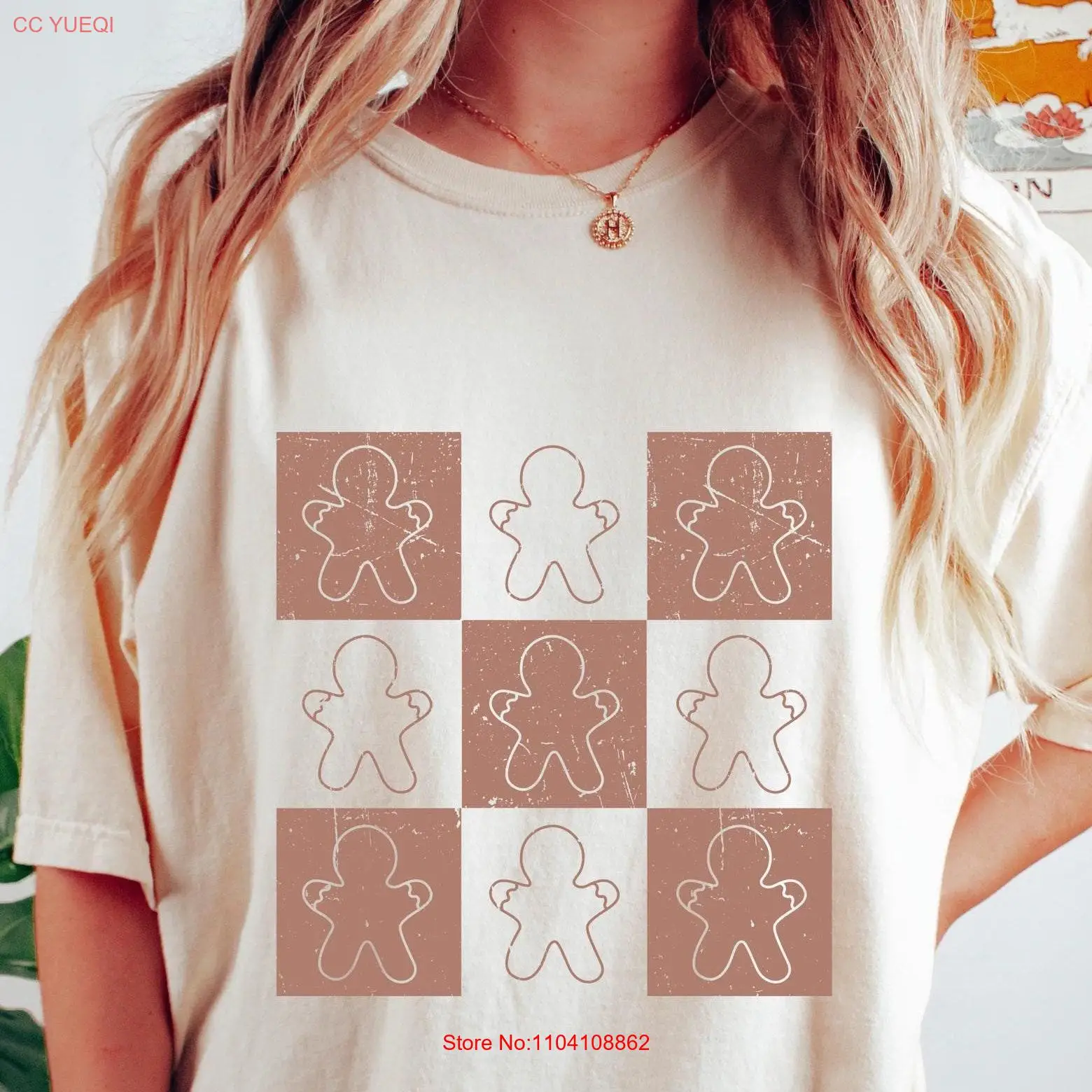Retro Checkered Gingerbread Christmas T Shirt Man Trendy Xmas Cute long or short sleeves
Retro Checkered Gingerbread Christmas T Shirt Man Trendy Xmas Cute long or short sleeves