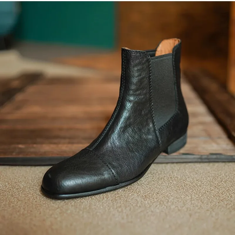 Women Boots Slip On Round Toe Spring Autumn Ankle Boots Low Heel Winter Shoes Woman Retro Style Horsehide Chelsea Boots
Women Boots Slip On Round Toe Spring Autumn Ankle Boots Low Heel Winter Shoes Woman Retro Style Horsehide Chelsea Boots