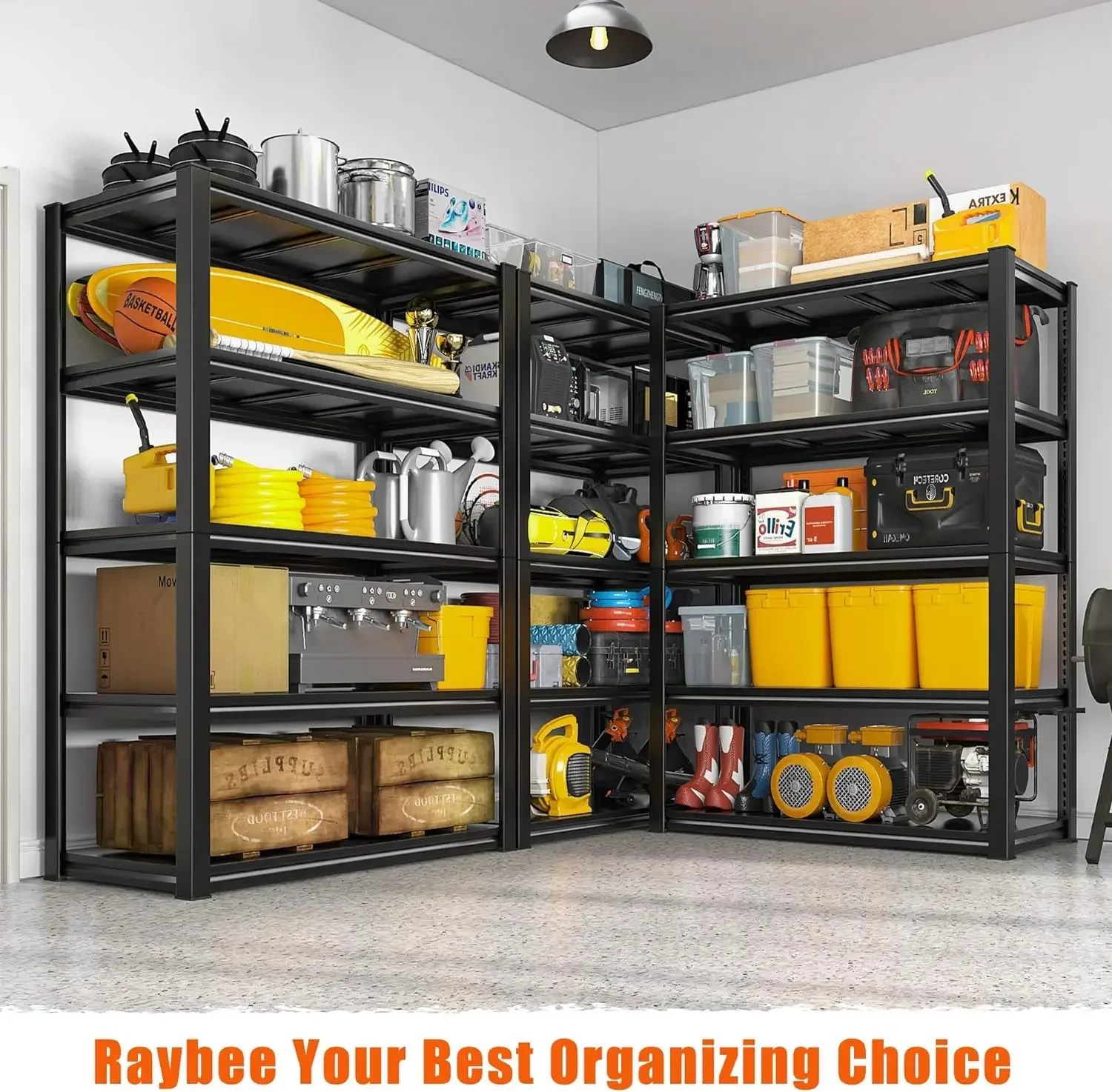Garage Storage Shelves Heavy Duty Garage Shelving, 2 Pack, Heavy Duty Shelving Loads, Adjustable 5-Tier Metal Shelves 
Garage Storage Shelves Heavy Duty Garage Shelving, 2 Pack, Heavy Duty Shelving Loads, Adjustable 5-Tier Metal Shelves