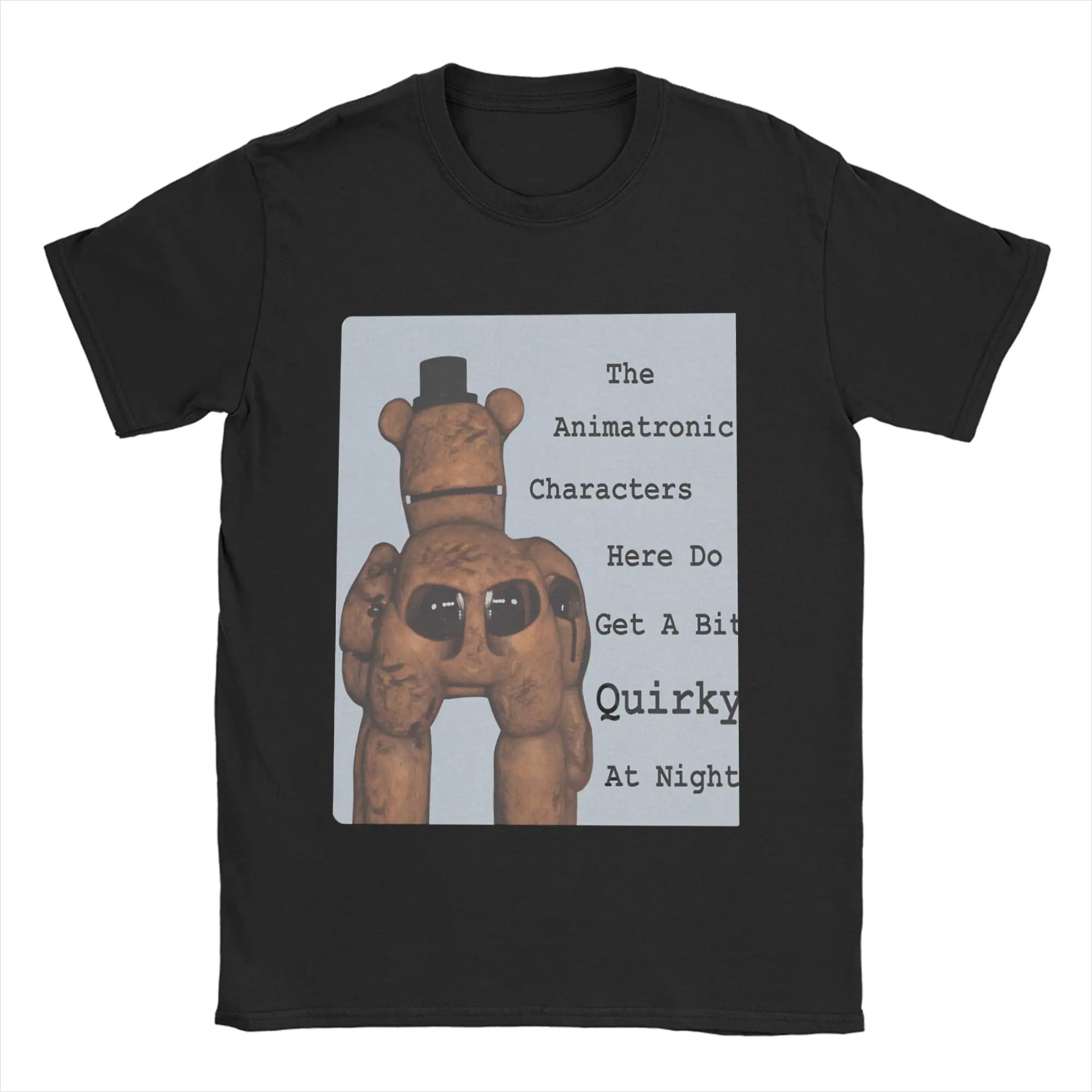 FNAF At Freddys T Shirts Men Cotton Novelty T-Shirts Crew Neck Tees Short Sleeve Tops Plus Size
FNAF At Freddys T Shirts Men Cotton Novelty T-Shirts Crew Neck Tees Short Sleeve Tops Plus Size