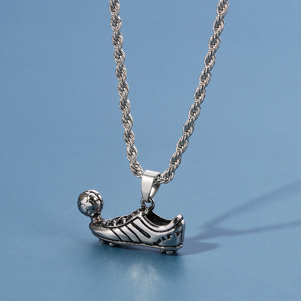 Hip Hop Punk Football Shoe Pendant NecklaceCreative Fashion Soccer Choker Chain for Boys Jewelry Accessory Gift
Hip Hop Punk Football Shoe Pendant NecklaceCreative Fashion Soccer Choker Chain for Boys Jewelry Accessory Gift