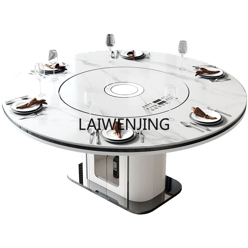 HLZ rock slab dining table multi-functional turntable integrated modern household round dining table
HLZ rock slab dining table multi-functional turntable integrated modern household round dining table