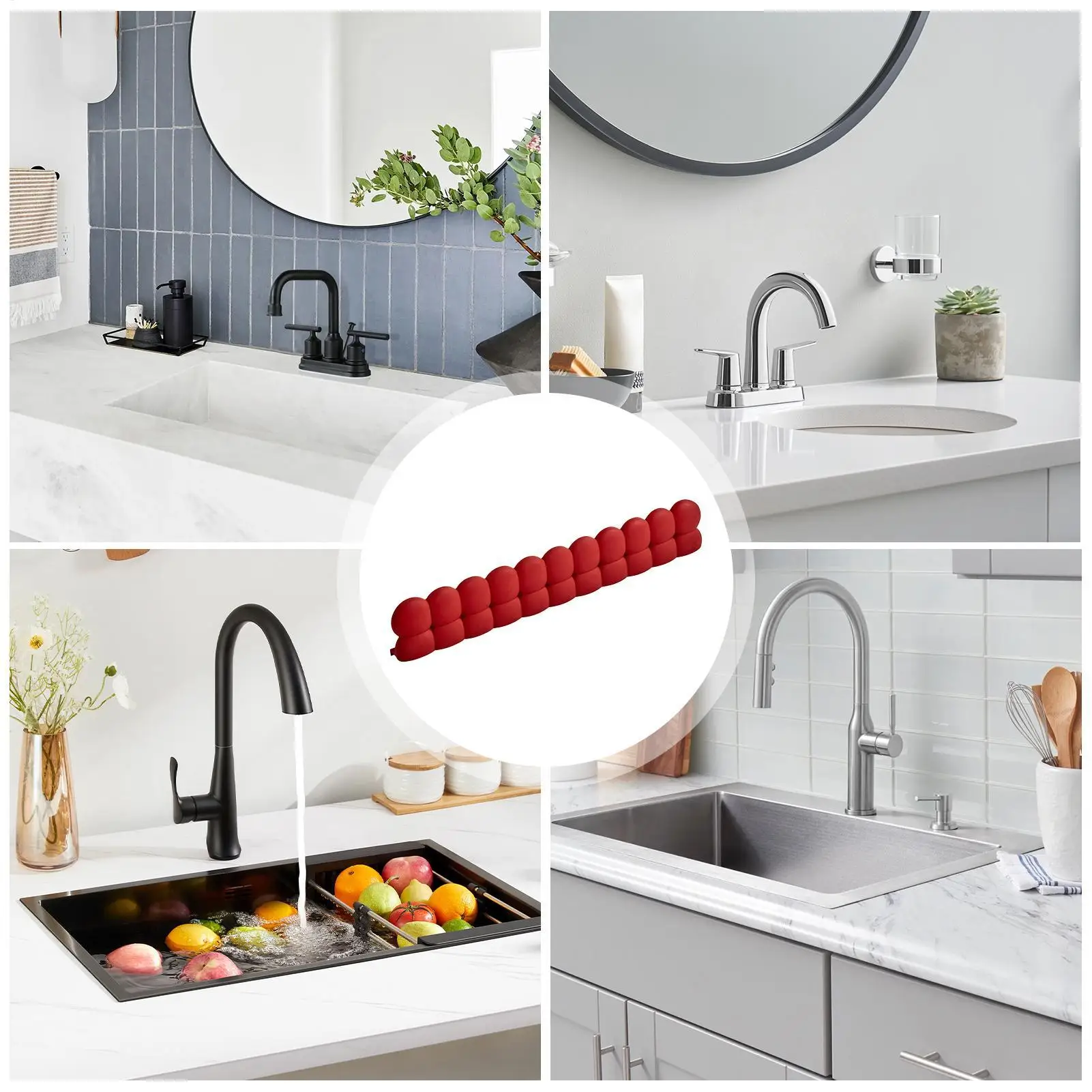 Sink Splash Guard Countertop Silicone Protector With Strong Suction Cups Sink Water Splash Guard For Cooking Dishwashing
Sink Splash Guard Countertop Silicone Protector With Strong Suction Cups Sink Water Splash Guard For Cooking Dishwashing