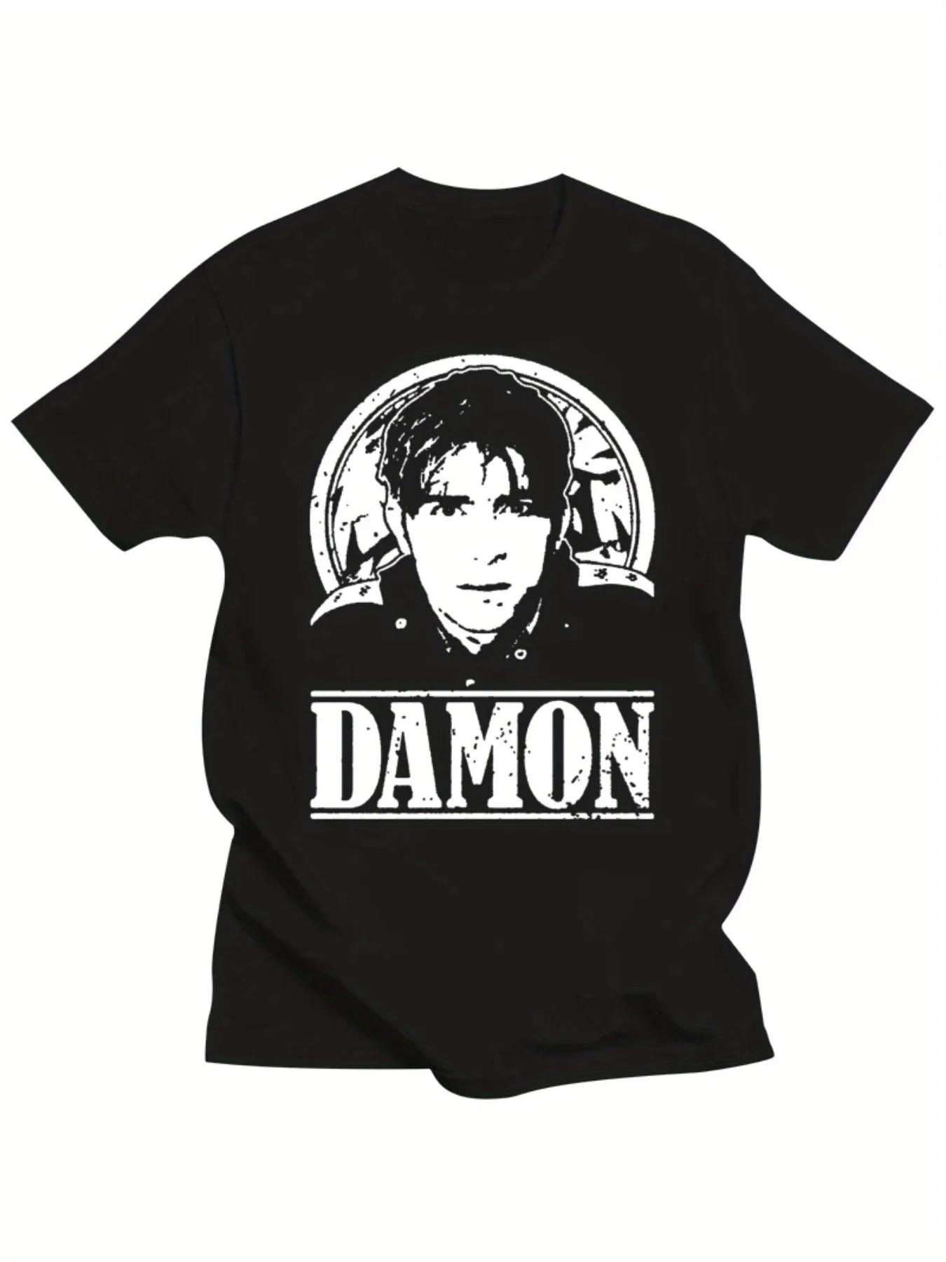 Men'S Plus Size T-Shirt - "Damon Albarn Trifle" Graphic, Casual Cotton Tee with Band UFO & Stars Design, Short Sleeve, Round
Men'S Plus Size T-Shirt - "Damon Albarn Trifle" Graphic, Casual Cotton Tee with Band UFO & Stars Design, Short Sleeve, Round