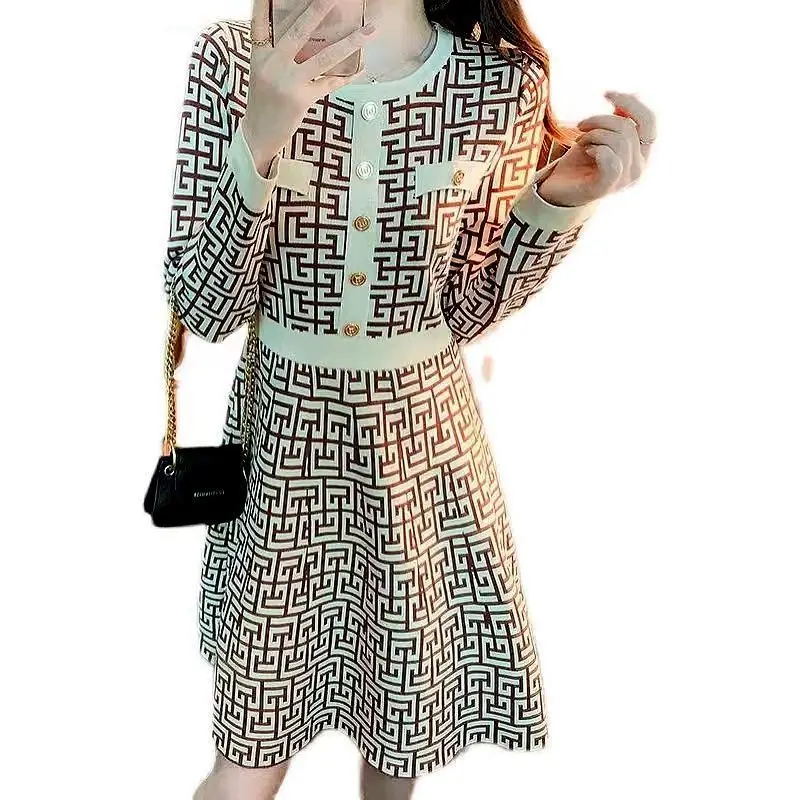 O-neck Long Sleeve Pullovers Buttons Casual 2023 Women's Clothing Office Lady Simplicity Elegant Slim Autumn Winter Thin Dresses
O-neck Long Sleeve Pullovers Buttons Casual 2023 Women's Clothing Office Lady Simplicity Elegant Slim Autumn Winter Thin Dresses