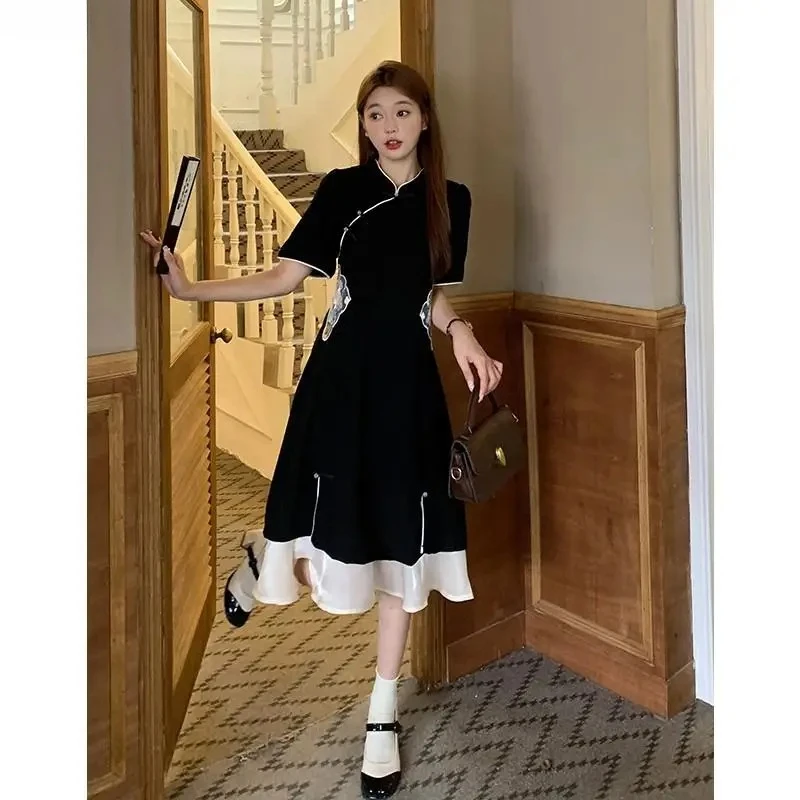 2025 Chinese Improved Hanfu Cheongsam Dress Women A Line Qipao New Fashion Style Short Sleeve Casual Daily Lady Cheongsam Dress
2025 Chinese Improved Hanfu Cheongsam Dress Women A Line Qipao New Fashion Style Short Sleeve Casual Daily Lady Cheongsam Dress