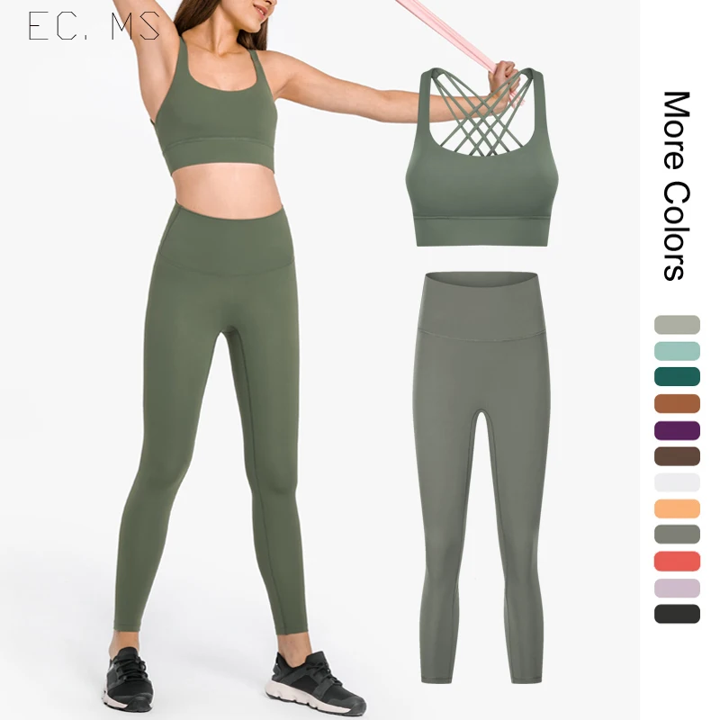Women Yoga Suits Cross Beauty Back Bra with Leggings Cloud Soft Ankle Length 2PCS GYM Exercise Running Yoga Sets
Women Yoga Suits Cross Beauty Back Bra with Leggings Cloud Soft Ankle Length 2PCS GYM Exercise Running Yoga Sets