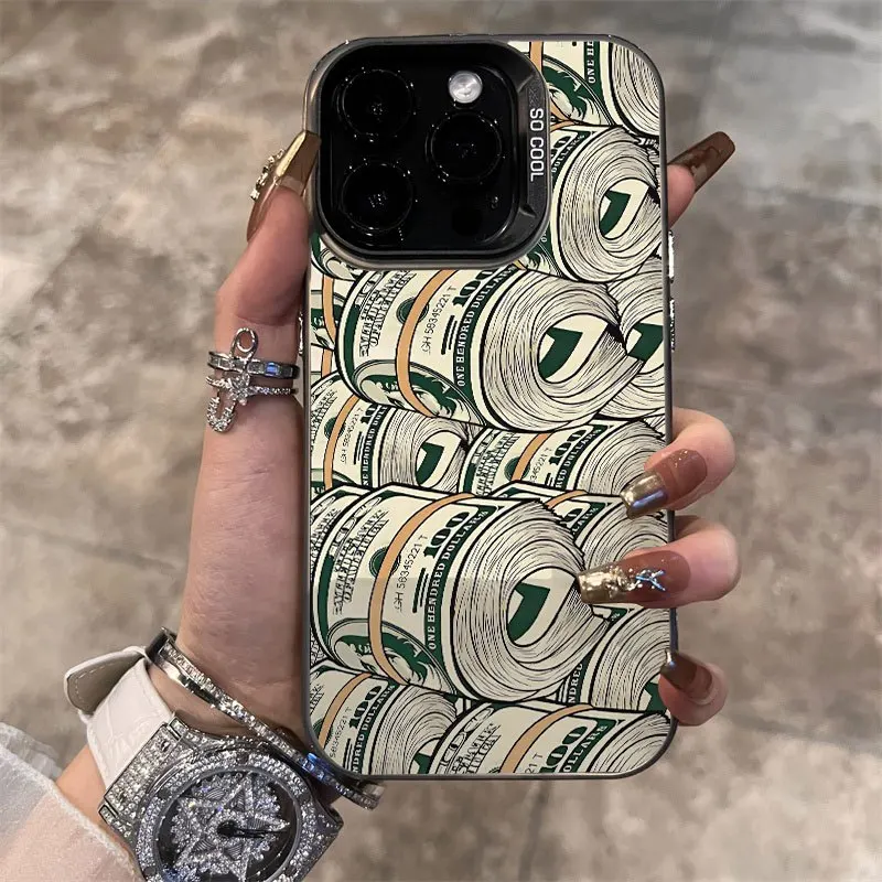 Full Screen Dollar Collage Pattern Phone Case for iPhone 16 15 14 13 12 11 Pro/ Max/Plus Anti-Fingerprint Anti-Shock Rear Cover
Full Screen Dollar Collage Pattern Phone Case for iPhone 16 15 14 13 12 11 Pro/ Max/Plus Anti-Fingerprint Anti-Shock Rear Cover