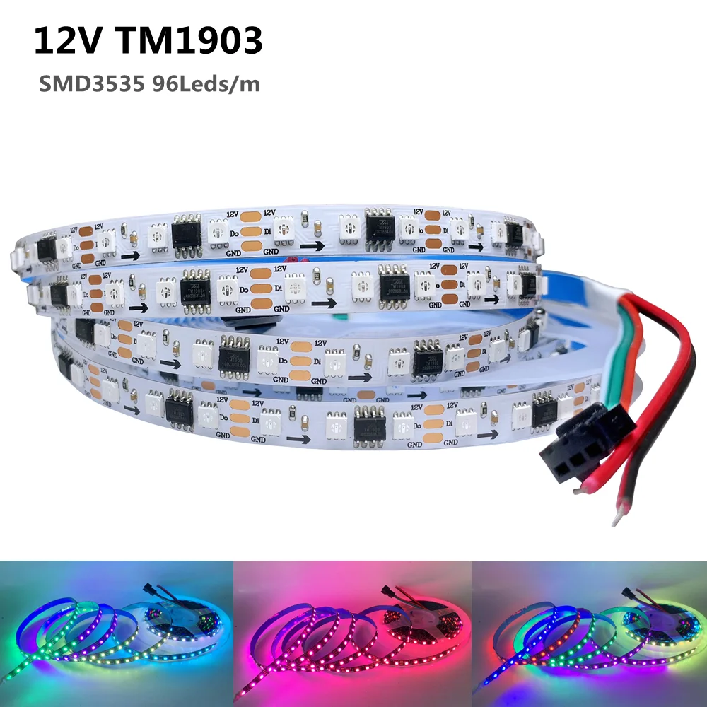 Светодиодная RGB лента WS2811, 12 В постоянного тока, 3535 SMD, адресная, 96 светодиосветодиодный s/m, TM1903, радужная Светодиодная лента, внешняя 1 ИС-управление, 3 светодиода s
Светодиодная RGB лента WS2811, 12 В постоянного тока, 3535 SMD, адресная, 96 светодиосветодиодный s/m, TM1903, радужная Светодиодная лента, внешняя 1 ИС-управление, 3 светодиода s