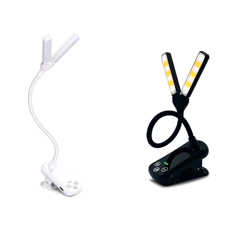 Dual Heads 14 LED Touch Control Reading Light With 8 Brightness USB Rechargeable Eye Care Book Light Clip On Book/Desk
Dual Heads 14 LED Touch Control Reading Light With 8 Brightness USB Rechargeable Eye Care Book Light Clip On Book/Desk
