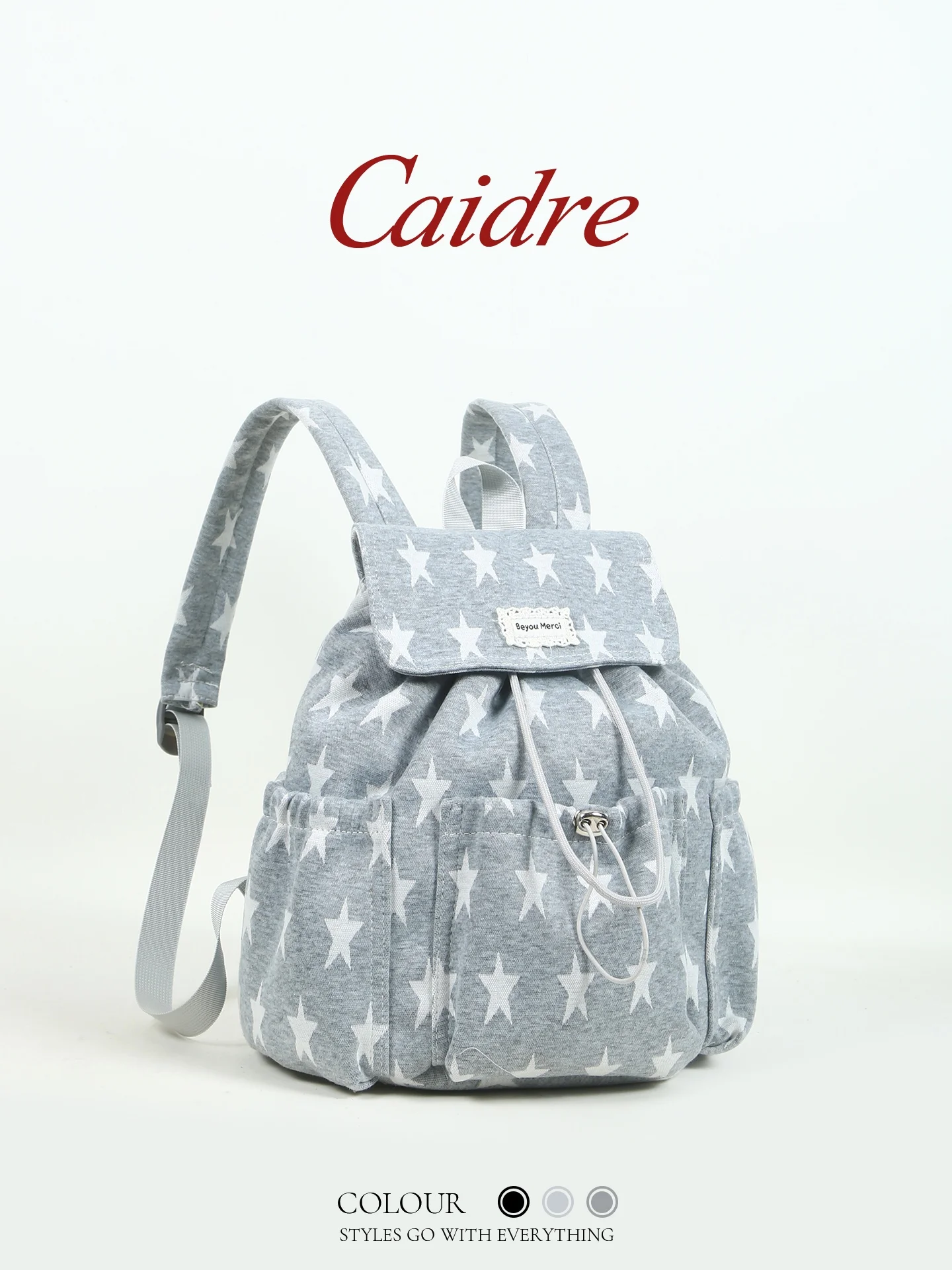 Caidre Korean Style Star Polka Dot Canvas Backpack Large Capacity Student Bookbag Women's Fashion Commuter Bag Soft Handle
Caidre Korean Style Star Polka Dot Canvas Backpack Large Capacity Student Bookbag Women's Fashion Commuter Bag Soft Handle