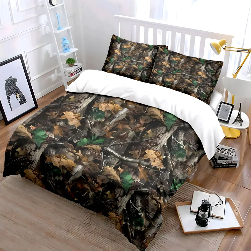 Simulated Wild Tree Camouflage Pattern Print 3PC Set for kid's adults' bedroom decor, Exquisite three-piece bedding set gift
Simulated Wild Tree Camouflage Pattern Print 3PC Set for kid's adults' bedroom decor, Exquisite three-piece bedding set gift