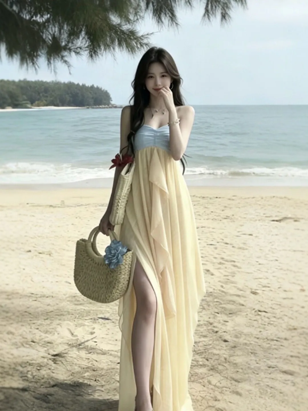 Summer Beach Vacation Style Asymmetrical Backless Long Dress Women's Unique Design Sensation Beachwear Cotton High Waist Gown
Summer Beach Vacation Style Asymmetrical Backless Long Dress Women's Unique Design Sensation Beachwear Cotton High Waist Gown
