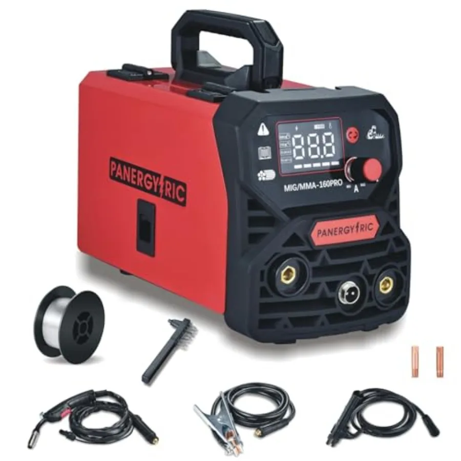 160A MIG Welder3 in 1 Welder Flux Core Welder Gasless MIG/Lift TIG/Stick Big LED Digital Display 110V Portable Welding Machine
160A MIG Welder3 in 1 Welder Flux Core Welder Gasless MIG/Lift TIG/Stick Big LED Digital Display 110V Portable Welding Machine
