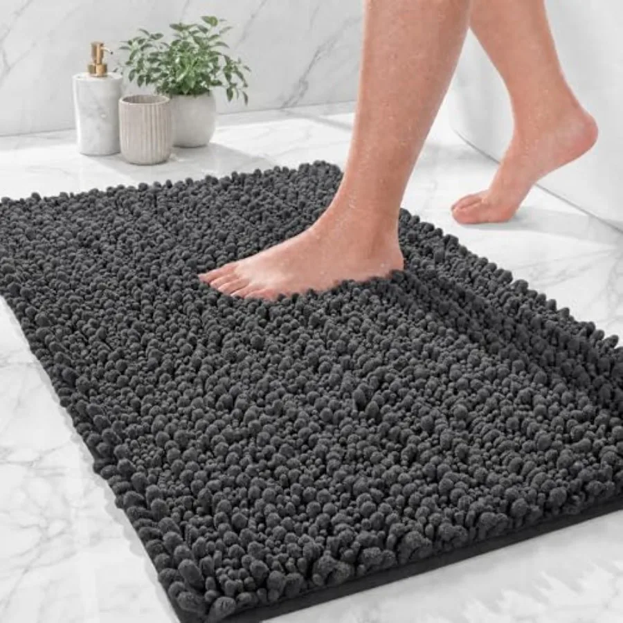 Bathroom Rugs 24x17, Extra Soft Absorbent Chenille Bath Rugs, Thick Non-Slip Shaggy Bath Mat, Machine Washable Quick Dry Bath M
Bathroom Rugs 24x17, Extra Soft Absorbent Chenille Bath Rugs, Thick Non-Slip Shaggy Bath Mat, Machine Washable Quick Dry Bath M