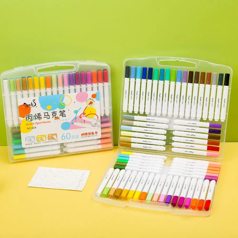 Waterproof 12/24/36/48/60 Colors Acrylic Marker Painting Drawing Art Painting Markers Pens Graffiti DIY Crafts
Waterproof 12/24/36/48/60 Colors Acrylic Marker Painting Drawing Art Painting Markers Pens Graffiti DIY Crafts