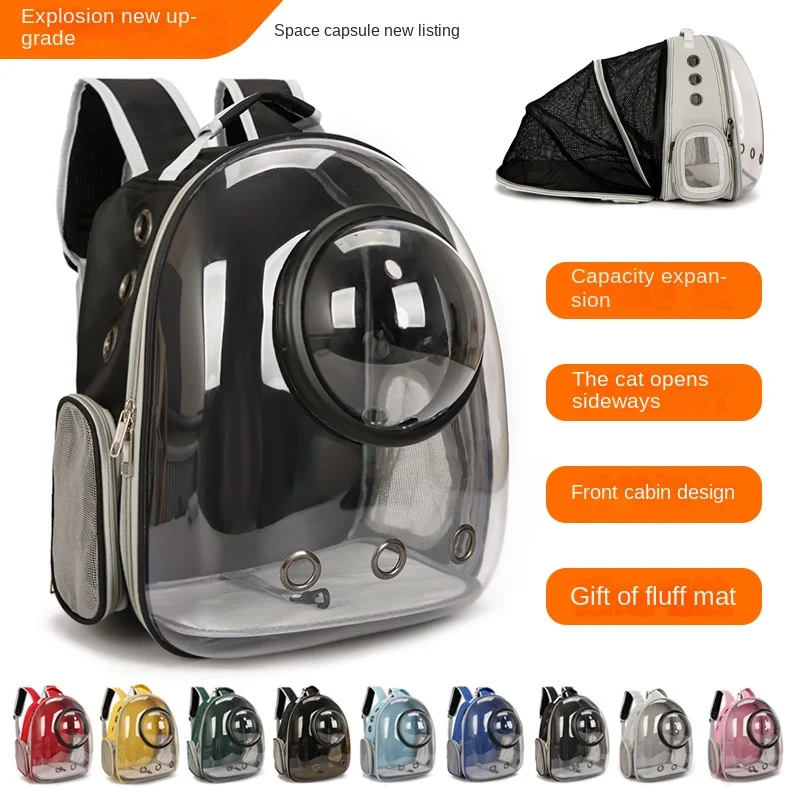 PurView Pro Transparent Cat Backpack - 5-Side Breathable Carrier with Cooling Pad & Reflective Strips,Waterproof Base for Hiking
PurView Pro Transparent Cat Backpack - 5-Side Breathable Carrier with Cooling Pad & Reflective Strips,Waterproof Base for Hiking