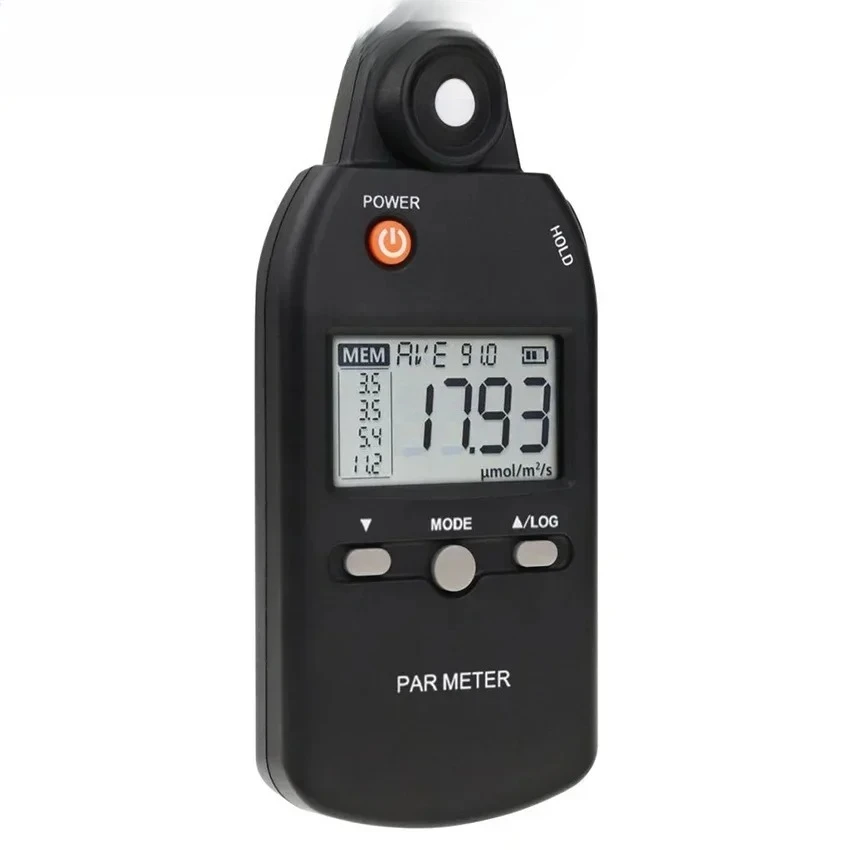 Handheld PAR Meter Advanced Sensor Measure Grow Light Intensity Lux PPFD Tester for Indoor and Outdoor PlantPAR-355 
Handheld PAR Meter Advanced Sensor Measure Grow Light Intensity Lux PPFD Tester for Indoor and Outdoor PlantPAR-355