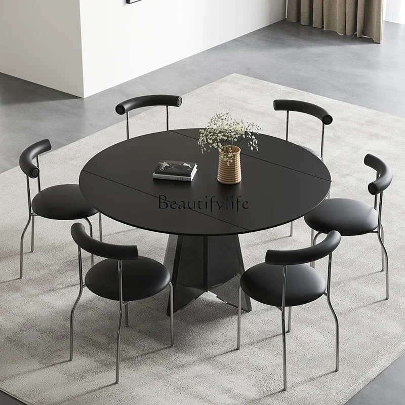 ls 04Acrylic rotating telescopic rock slab dining table square and round dual-purpose suspension folding
ls 04Acrylic rotating telescopic rock slab dining table square and round dual-purpose suspension folding