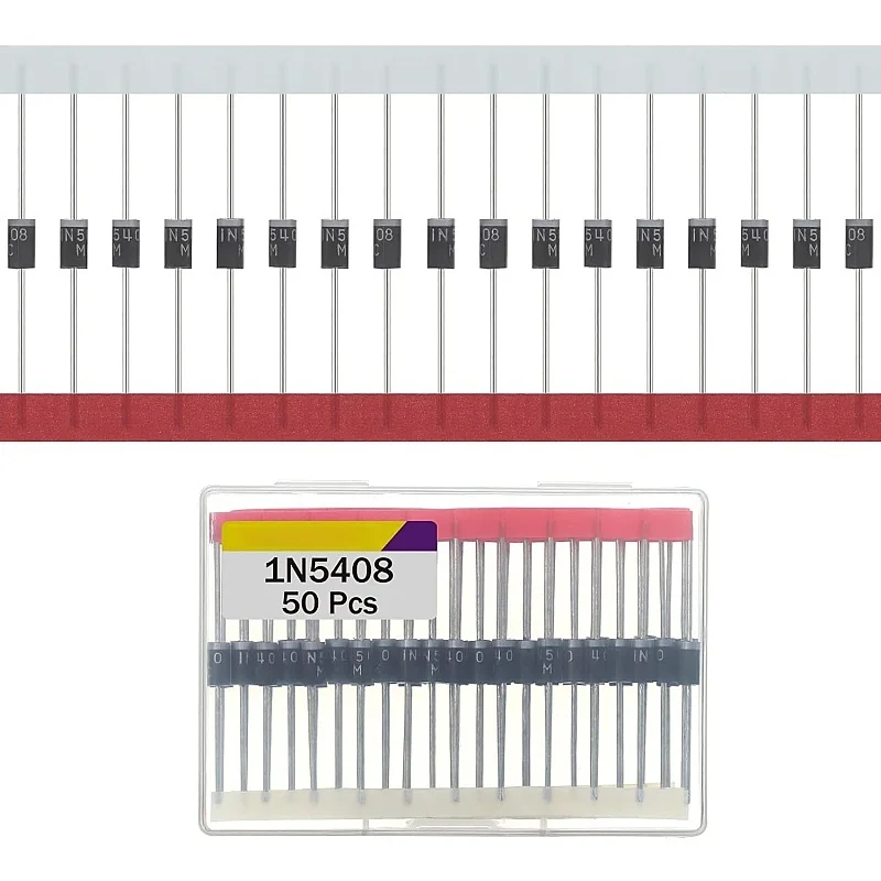 1N5408 Rectifier Diode 3A 1000V IN5408 Rectifier Diode 5406 Axial DO-201AD 3Amp 1000V Rectifier Diodes Silicon Diodes Pack of 50
1N5408 Rectifier Diode 3A 1000V IN5408 Rectifier Diode 5406 Axial DO-201AD 3Amp 1000V Rectifier Diodes Silicon Diodes Pack of 50
