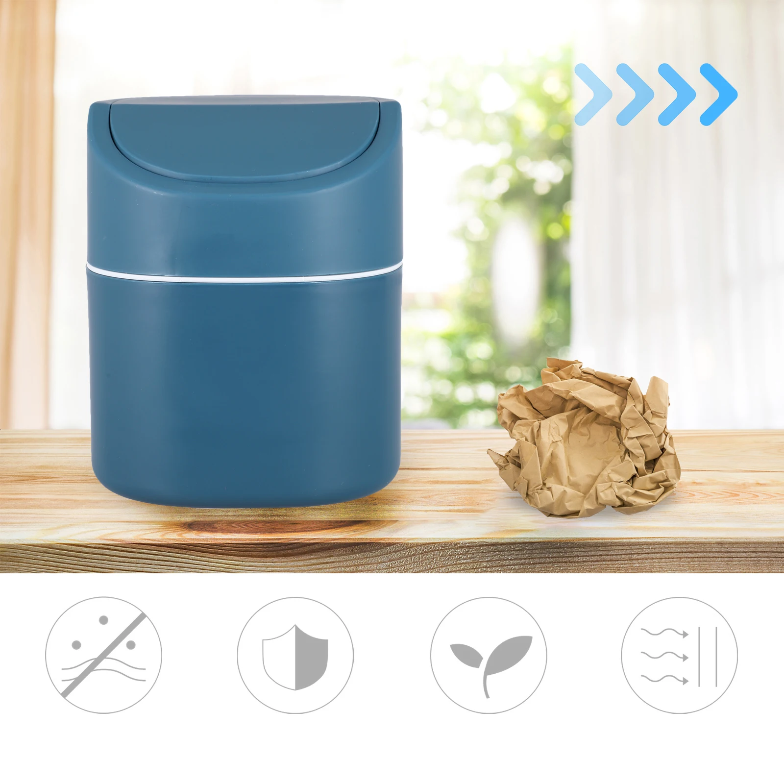Mini Trash Bin Creative Desk Can Cover Office PP Material Household Garbage Barrel Swivel Lid Container Isolate Odor Simple
Mini Trash Bin Creative Desk Can Cover Office PP Material Household Garbage Barrel Swivel Lid Container Isolate Odor Simple